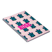 Carnet Custom Tropical Turtle Floral Pattern Seamless  (Côté Droit)