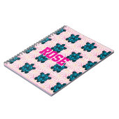 Carnet Custom Tropical Turtle Floral Pattern Seamless  (Côté gauche)