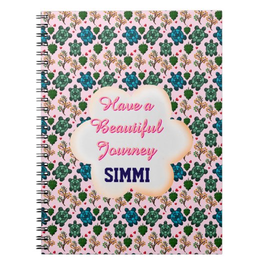 Carnet Custom turtle pattern  (Devant)