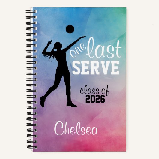 Carnet Custom Volleyball Rainbow Senior One Last Serve (Recto)