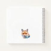 Carnet Custom Watercolor Red Fox Personalized (Dos)