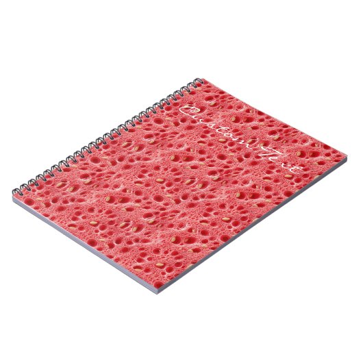 Carnet Custom Watermelon Flesh Texture Pattern (Côté gauche)
