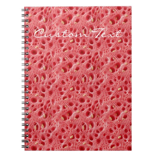 Carnet Custom Watermelon Flesh Texture Pattern (Devant)
