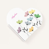 Carnet custom your name & initial with wildflowers (Devant)