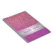 Carnet Customisé Confetti Confetti Parties scintillant Fa (Côté Droit)