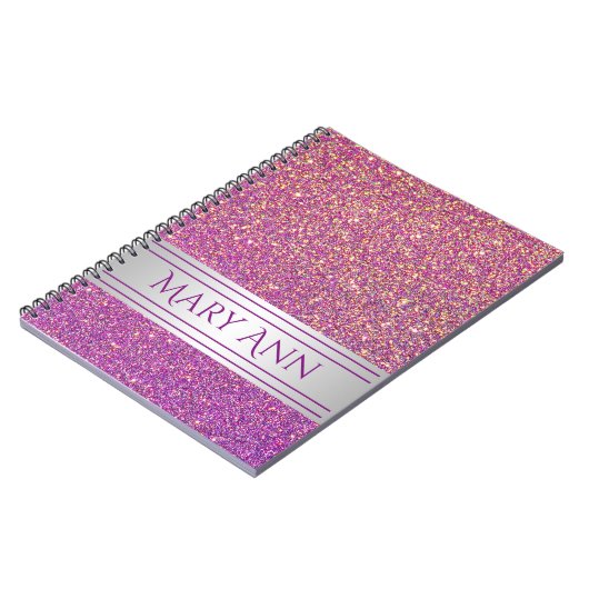 Carnet Customisé Confetti Confetti Parties scintillant Fa (Côté gauche)