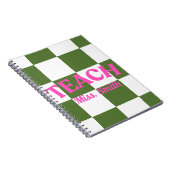 Carnet Customizable Green Checkered Teacher Notebook (Côté Droit)