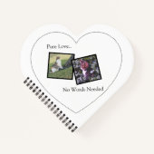 Carnet Customizable Heart Shaped Pet Notebook (Devant)