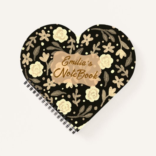 Carnet Customizable Heart Spiral NoteBook For Work& Study (Devant)