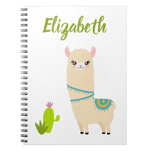 Carnet Customizable Llama Notebook (Devant)