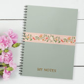 Carnet Customizable notebook / Elegant notebook / Floral