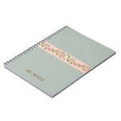 Carnet Customizable notebook / Elegant notebook / Floral (Côté gauche)