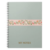 Carnet Customizable notebook / Elegant notebook / Floral (Devant)