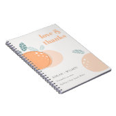 Carnet Cute Abstrait Vert Orange Fruité Gras Mariage (Côté Droit)