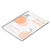 Carnet Cute Abstrait Vert Orange Fruité Gras Mariage (Côté gauche)