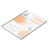 Carnet Cute Abstraite Orange Fruity Bold Fête des mariées (Côté gauche)