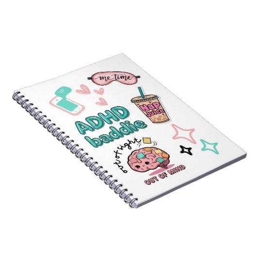 Carnet Cute ADHD Baddie Notebook  (Côté Droit)