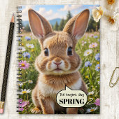 Carnet Cute Adorable Bunny Rabbit Spring Notebook