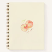 Carnet Cute aesthetic peaches pastel (Devant)
