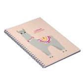 Carnet Cute Alpaca Personnalisé (Côté Droit)