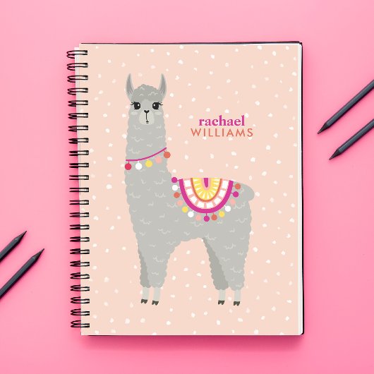 Carnet Cute Alpaca Personnalisé