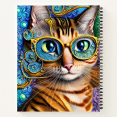 Carnet Cute Amusant Chat Nerd Portant des lunettes Oeuvre (Dos)