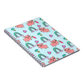 Carnet Cute and Quirky Pigs and Rainbows Pattern (Côté Droit)