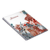 Carnet Cute Animaux baby shower invitation rouge et bleu (Côté Droit)