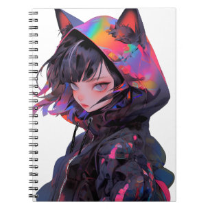 Carnet Cute Anime Catgirl