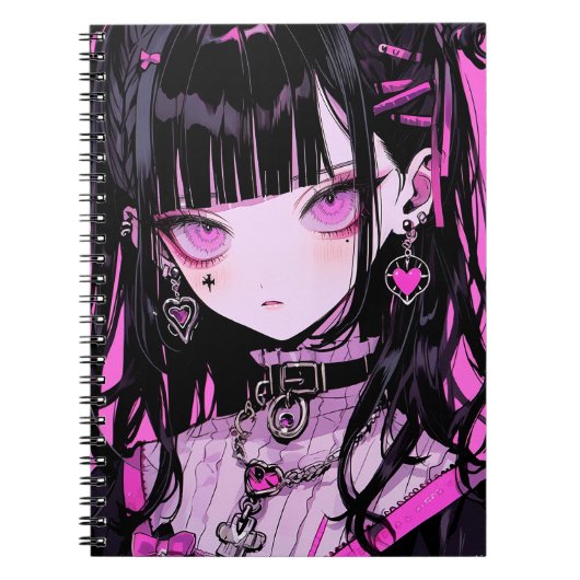 Carnet Cute Anime Goth Girl (Devant)