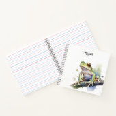 Carnet Cute Aquarelle Arbre Frog, personnalisé (Intérieur)