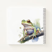 Carnet Cute Aquarelle Arbre Frog, personnalisé (Dos)