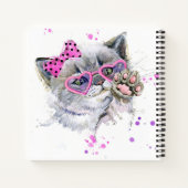 Carnet Cute Aquarelle Kitten (Dos)