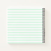 Carnet Cute arc-en-ciel - Mint Green Striped Kids (Dos)