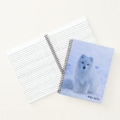 Carnet Cute Arctic Fox sur Snowy Winter Arrière - plan (Intérieur)