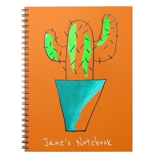 Carnet Cute art plante mexicain de cactus (Devant)