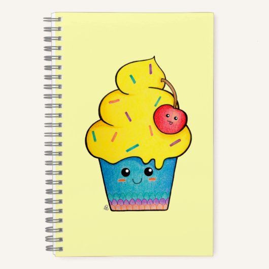 Carnet Cute as a Cupcake, dessin de Kawaii (Recto)