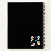 Carnet Cute astronaute Animaux flottant dans l'espace (Dos)