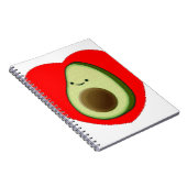 Carnet Cute Avocado Dans Le Coeur Rouge (Côté Droit)