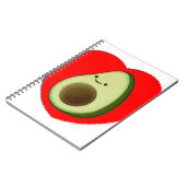 Carnet Cute Avocado Dans Le Coeur Rouge (Côté gauche)