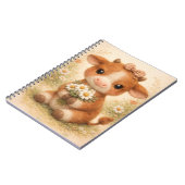 Carnet Cute Baby Cow with Daisies – Whimsical Farm (Côté gauche)