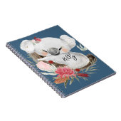 Carnet Cute Baby Koala Gold Speckle Nom personnalisé (Côté Droit)