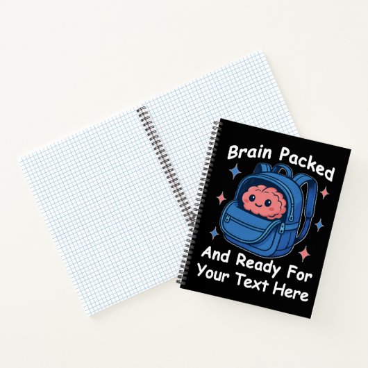 Carnet Cute Back-to-School Customizable “Brain Ready" (Intérieur)