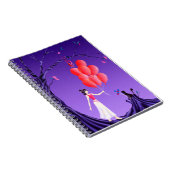 Carnet Cute Ballerina & Cat Night Sky (Côté Droit)