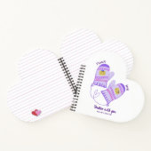 Carnet Cute Bear Mittens Personalized Valentines Day Gift (Intérieur)