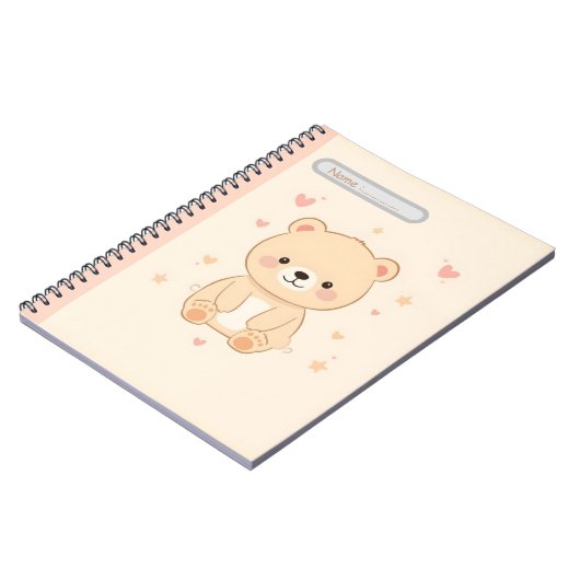 Carnet Cute Bear Pastel Notebook (Côté gauche)