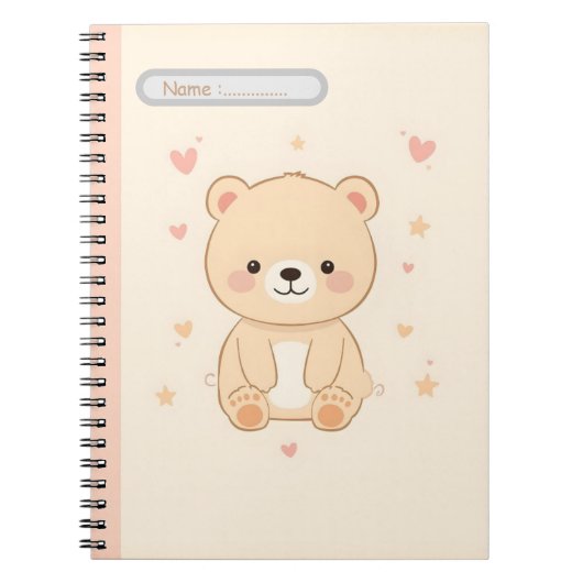 Carnet Cute Bear Pastel Notebook (Devant)