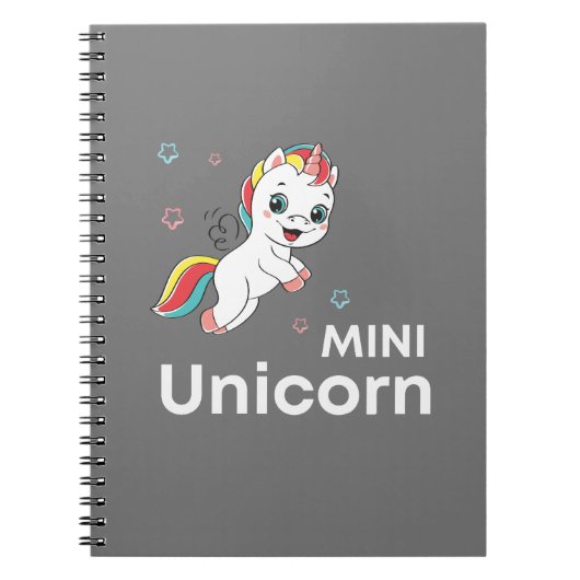 Carnet Cute bébé licorne Moderne (Devant)