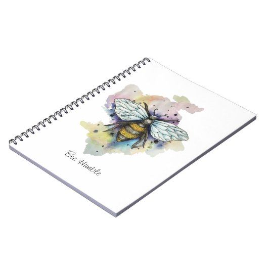 Carnet Cute Bee And Rainbow Wash (Côté gauche)