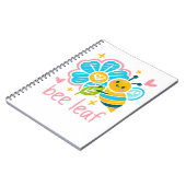 Carnet Cute Bee Leaf Believe Pun Save The Bees Gardener (Côté gauche)